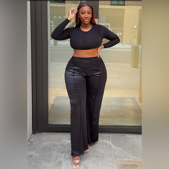 NWT Sleek High Rise Satin Pants Size 1X Tall/Long - Picture 3 of 6